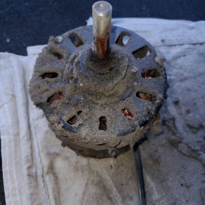 Blower Motor Repair - No heat Furnace call. Failure was a seized blower motor. Blower motor failed due to lack of maintenance. Over time dust and debris that gets past a filter will then pass through your blower motor assembly (housing, blower wheel, and motor). it will build up and cause your system efficiency to drop and potentially fail. Get your system serviced before this happens to your system. Blower Motor Repair - No heat Furnace call. Failure was a seized blower motor. Blower motor failed due to lack of maintenance. Over time dust and debris that gets past a filter will then pass through your blower motor assembly (housing, blower wheel, and motor). it will build up and cause your system efficiency to drop and potentially fail. Get your system serviced before this happens to your system.