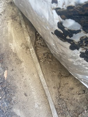 Roof Leak repair in Rancho Cucamonga. - We were working on the garage drywall and performed a roof inspection because there was a leak in the ceiling. Instead of just repairing around the visible leak area we recommended also removing around AC unit and wall to roof connection because they’re critical areas. Once material is removed spotted the source of leak and then resealed. We love helping out and providing the best solutions for roof leaks.