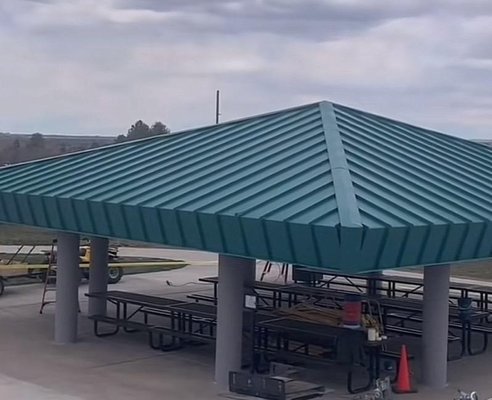 Clement Park Shelters - We recently completed painting over 20 park shelters and dugouts, providing a clean, durable finish built to last. Careful prep work, proper coatings, and attention to detail ensured even coverage and long-term protection. For every project, we focus on doing the job right, using the right materials, and standing behind our work.