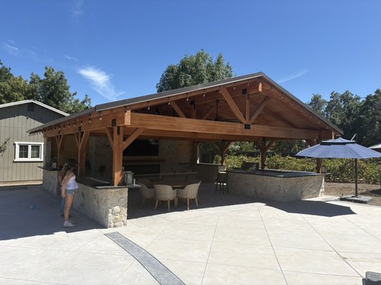 Outdoor gazebo, custom kitchen!  - We created shade and a beautiful living space along with the kitchen in this gazebo call today for a free quote!  Outdoor gazebo, custom kitchen!  - We created shade and a beautiful living space along with the kitchen in this gazebo call today for a free quote! 