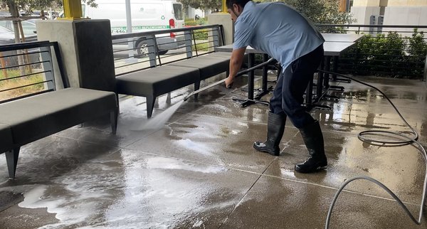 Pressure Washing - Are you looking to get your facilities washed and shiny? Our pressure washing services are great for washing all outdoor surfaces, such as concrete walkways, walls, or roofs, and remove all the accumulated dust and dirt in hard-to-reach areas. Pressure Washing - Are you looking to get your facilities washed and shiny? Our pressure washing services are great for washing all outdoor surfaces, such as concrete walkways, walls, or roofs, and remove all the accumulated dust and dirt in hard-to-reach areas.