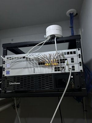 East Sacramento camera/ network installation - Customer requested 6 exterior and 1 interior (garage) Unifi cameras, Unifi access point, 2 Cat6a data drops. East Sacramento camera/ network installation - Customer requested 6 exterior and 1 interior (garage) Unifi cameras, Unifi access point, 2 Cat6a data drops.