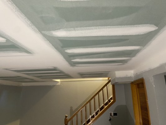 Drywall Installation in Basement - Professional Drywall installation in a basement. Drywall Installation in Basement - Professional Drywall installation in a basement.