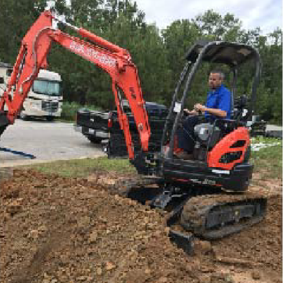 Sewer line install - Dig up the yard and install new sewer, including permits, inspections and cover-up.