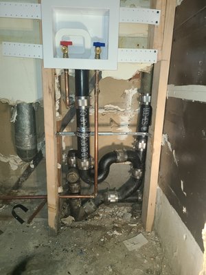 inspection corrections from previous "plumber " - The customer did not pass the inspection because the previous plumber did not rough in cloths washer/ washing machine box rough in. The call out was wrong material wrong drainage fittings used inspection corrections from previous "plumber " - The customer did not pass the inspection because the previous plumber did not rough in cloths washer/ washing machine box rough in. The call out was wrong material wrong drainage fittings used