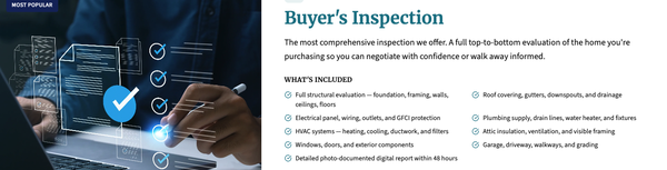 All-in-One Residential Inspection Services - We provide buyer’s and seller’s inspections, detailed punch lists for new builds, Florida-required wind mitigation reports, 4-point insurance inspections, mold, and radon testing.