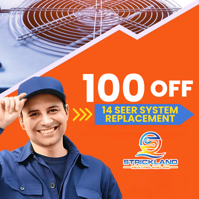$100 Off 14 Seer System Replacement - Take advantage of limited-time promotions and manufacturer rebates available for energy-efficient HVAC equipment. We help homeowners access available incentives and financing options that make comfort upgrades more affordable. $100 Off 14 Seer System Replacement - Take advantage of limited-time promotions and manufacturer rebates available for energy-efficient HVAC equipment. We help homeowners access available incentives and financing options that make comfort upgrades more affordable.