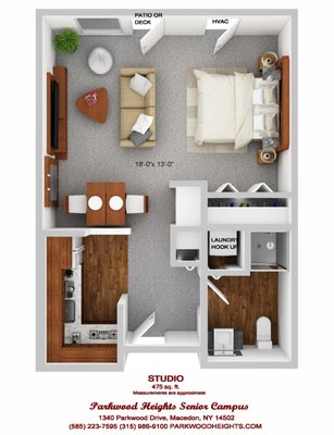 Apartment Floor Plans & Pricing - Parkwood Heights offers Studio, One and Two-bedroom Apartments.
Studio $3,575
One bedroom $4.025-4,210
Two bedroom $4,995
*Prices subject to change Apartment Floor Plans & Pricing - Parkwood Heights offers Studio, One and Two-bedroom Apartments.
Studio $3,575
One bedroom $4.025-4,210
Two bedroom $4,995
*Prices subject to change