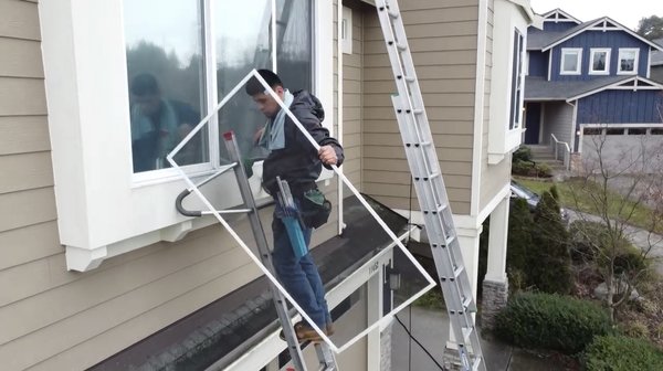 Window Cleaning - We were hired to clean the exterior windows and screens of this beautiful home as it was hard for the homeowners to get to their second story windows.
