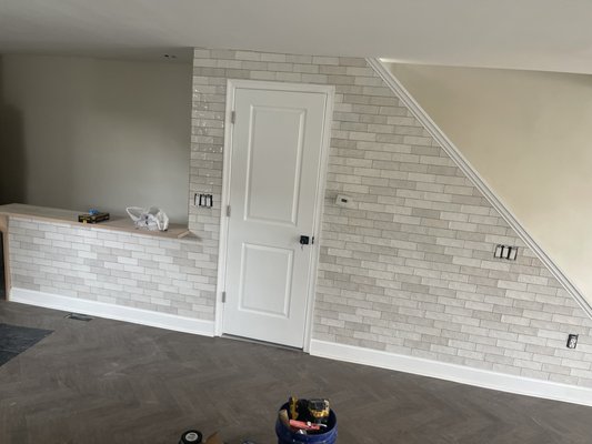 Full Kitchen Remodel - Full kitchen remodel - handscraped subway backsplash tile - halfwall tile - inhinge cabinets - undermount sink Full Kitchen Remodel - Full kitchen remodel - handscraped subway backsplash tile - halfwall tile - inhinge cabinets - undermount sink