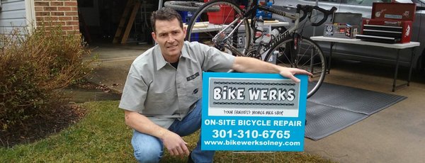 Why "Friendly Mobile Bike Shop" - Why Friendly Mobile Bike Shop?  One of the first things we did as a company in 2017, was not only to come up with a logo and catchy byline, but we were developing a business credo (Statement of Belief or Principal which Guides Actions and Decisions).  We formed a vision of how we wanted to feel when working there and how we wanted our customer to feel when hiring our services.  
We’re proud of the environment that we’ve created.  People enjoy working with us, and we enjoy what we do.  After All, it’s all about getting folks out on bikes.  Cycling is better when your equipment works as it should.  
There’s a lot happening with our little company, and we’re really excited at Bike Werks because after 7 years of focusing on Service and Tune ups, WE NOW SELL BIKES!!!  Bike Werks has developed working relationships with what we feel are excellent options in bike brands.  With access to select lines, we act as your bike buying concierge.  We ask you right questions, we guide you to the right bike, we take delivery, we build and we deliver ready to ride.  So easy.
Give us a call to schedule your consultation – 301-310-6765.