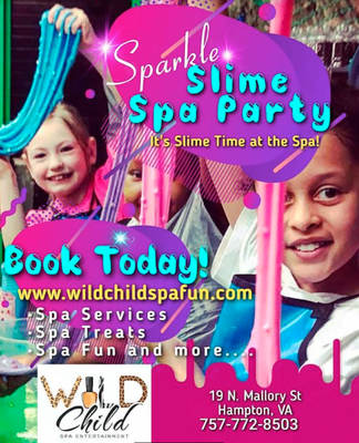 Sparkle Slime Spa Party - Package Details
– Mani and Pedi (2 color max polish choice)
– Complimentary Spa Robe Usage
– Complimentary Activity Apron Usage
– 1 Spa Treat Box per Child
– 1 drink per Child
– Party Room
– Spa Pool Ball Pit Fun
– 1 Keepsake Group Party Photo
– Keepsake Shirt for Birthday Child
– Who doesn’t LOVE slime? Create your own slime… formulate the color, add the sprinkles/glitter, and top it off with a cool charm! Then take it home for fun, fun, and more fun! Sparkle Slime Spa Party - Package Details
– Mani and Pedi (2 color max polish choice)
– Complimentary Spa Robe Usage
– Complimentary Activity Apron Usage
– 1 Spa Treat Box per Child
– 1 drink per Child
– Party Room
– Spa Pool Ball Pit Fun
– 1 Keepsake Group Party Photo
– Keepsake Shirt for Birthday Child
– Who doesn’t LOVE slime? Create your own slime… formulate the color, add the sprinkles/glitter, and top it off with a cool charm! Then take it home for fun, fun, and more fun!