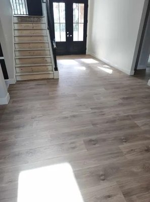 LVP Installation 2025 - This flooring installation was done during the customer's new home build. The customer purchased the materials and needed it installed quicker than other installers were able to do. We happily accommodated and got the job done within his time frame. LVP Installation 2025 - This flooring installation was done during the customer's new home build. The customer purchased the materials and needed it installed quicker than other installers were able to do. We happily accommodated and got the job done within his time frame.