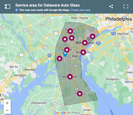 ⏰ Same Day Mobile Windshield Replacement - Mobile auto glass service from Delaware Auto Glass makes it even easier to get your auto glass repaired or replaced. Our all-weather mobile auto glass service vans are fully equipped to handle any vehicle window replacement or auto glass and window repair in Newark, DE and surrounding areas. From Kennet Square and Landenberg in Pennsylvania down to Middletown and Smyrna in Delaware, our mobile window replacement services can come to you to fix your auto glass. ⏰ Same Day Mobile Windshield Replacement - Mobile auto glass service from Delaware Auto Glass makes it even easier to get your auto glass repaired or replaced. Our all-weather mobile auto glass service vans are fully equipped to handle any vehicle window replacement or auto glass and window repair in Newark, DE and surrounding areas. From Kennet Square and Landenberg in Pennsylvania down to Middletown and Smyrna in Delaware, our mobile window replacement services can come to you to fix your auto glass.