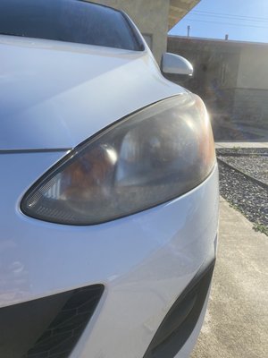 Mazda clay coating - This clean was done on a Mazda that had a lot of oxidation all over the Roof, Hood and Doors of the vehicle. A wash sort of clean a small amount of oxidation off but the clay bar really took out the oxidation and left off a Bright shine as shown.