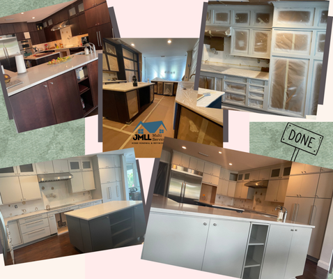 Lakewood Project - Kitchen cabinets painting - Another gorgeous kitchen from a dark to a bright with beautiful and modern two colors. It really opened up the space and looks beautiful!
Color used: SW Repose Grey and Cheating Heart (island) Lakewood Project - Kitchen cabinets painting - Another gorgeous kitchen from a dark to a bright with beautiful and modern two colors. It really opened up the space and looks beautiful!
Color used: SW Repose Grey and Cheating Heart (island)