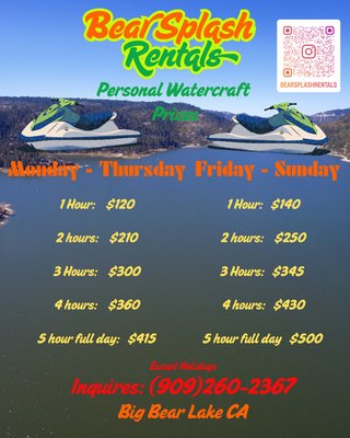 Big Bear Lake - Make waves of memories on the newest Wave Runners. Big Bear Lake - Make waves of memories on the newest Wave Runners.