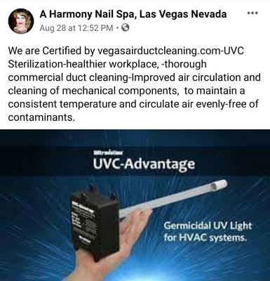 HVAC UVC Sterilization and duct cleaning - UVC HVAC cleaning and sterilization highest quality air for clients and staff. helps also allergies. HVAC UVC Sterilization and duct cleaning - UVC HVAC cleaning and sterilization highest quality air for clients and staff. helps also allergies.