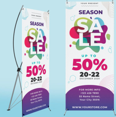 X Banner Display - Don’t Get Caught without X-Banner Displays
Ideal for high-traffic areas, X-Banner Displays are easy to assemble and the perfect addition to any point-of-sale location.