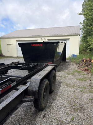 Sunbury 20 Yard Bin - Long ways to reverse on this driveway, but they always go down smooth.