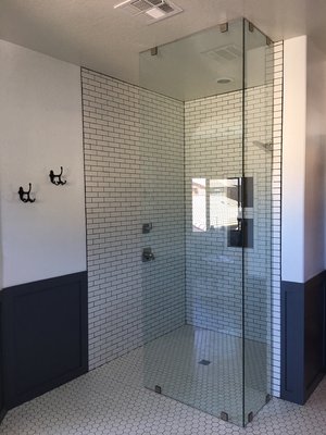 3/8 clear walk in shower - 3/8 custom simple walk-in shower enclosure 3/8 clear walk in shower - 3/8 custom simple walk-in shower enclosure