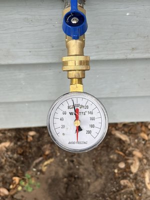 leaking domestic water line valves before water heater.
replaced all items and also blow 1/4” line at ice due to high city pressure. - blown quarter inch line to icemaker and valves leaking at packing nuts unable to fix all due to high pressure from the city. All valves and lines were replaced. leaking domestic water line valves before water heater.
replaced all items and also blow 1/4” line at ice due to high city pressure. - blown quarter inch line to icemaker and valves leaking at packing nuts unable to fix all due to high pressure from the city. All valves and lines were replaced.