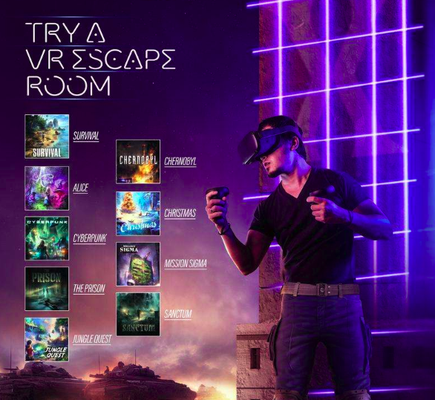 VR Escape Room - Ready to take your gaming experience to a whole new level? Our Free Roam VR is where the action truly comes to life! Imagine moving freely in a massive virtual world—no wires, no boundaries, just pure fun. Whether you’re teaming up with friends or taking on challenges solo, everything feels more real when you’re right in the middle of it.
At Cipher X Delta, we’ve designed our Free Roam VR for everyone to enjoy. It’s not just about playing a game—it’s about stepping into a whole new experience. You’ll be running, jumping, and exploring like never before, fully immersed in the adventure.
This is the perfect activity for a fun day out, a birthday celebration, or just an awesome way to hang out with friends. Whether you’re new to VR or a seasoned pro, the experience is all about having a blast together VR Escape Room - Ready to take your gaming experience to a whole new level? Our Free Roam VR is where the action truly comes to life! Imagine moving freely in a massive virtual world—no wires, no boundaries, just pure fun. Whether you’re teaming up with friends or taking on challenges solo, everything feels more real when you’re right in the middle of it.
At Cipher X Delta, we’ve designed our Free Roam VR for everyone to enjoy. It’s not just about playing a game—it’s about stepping into a whole new experience. You’ll be running, jumping, and exploring like never before, fully immersed in the adventure.
This is the perfect activity for a fun day out, a birthday celebration, or just an awesome way to hang out with friends. Whether you’re new to VR or a seasoned pro, the experience is all about having a blast together