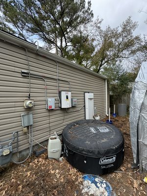 Squirrel damage ￼ - Generac Service Call due to rodent damage . We fix the problem and installed rodent barrier ￼￼