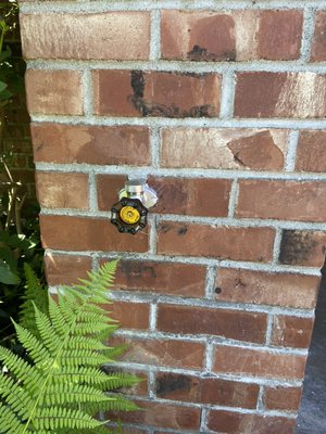Install a new Non-Freeze Brass hose bib . - Remove broken hose bib and Install a new Non-Freeze Brass hose bib . Install a new Non-Freeze Brass hose bib . - Remove broken hose bib and Install a new Non-Freeze Brass hose bib .