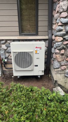 New Amana Heat Pump Installation (2026) - We installed a new Amana Heat Pump unit insted of an old one. 

New Amana Heat Pump will last 15 to 20 years and even more with regular professional maintenance. So this is a smart investment in your home comfort that will payback over time!

The key advantages of Amana Heat Pumps are: 

- Inverter Compressor Technology: Because it uses a variable-speed inverter compressor rather than slamming on and off at 100% capacity like older traditional units, there is significantly less mechanical wear and tear on the internal components.

- Filter & Coil Maintenance: Keeping the outdoor coil clean and regularly changing indoor air filters prevents the unit from running at high pressures, which protects the compressor.

- Winter Defrost & Snow Clearance: In colder climates, making sure snow and ice don't pile up around or above the side-discharge fan grid ensures proper airflow during heating mode.

Contact Astera Service today and we can install you a nice and shiny Heat Pump Amana Unit today!