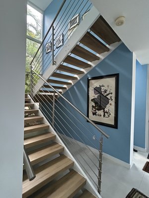 South Miami Project - Blue walls were painted white and make This amazing home feel open, clean and spacious