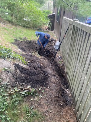 Back patio cleaned sealed a new drainage system ￼ - This lady called me because the contractor she had install the patio did not use proper drainage system which caused water the pool discolor break. She’s very happy to see your patio come back to life and not have to put up with Puddles￼ of water