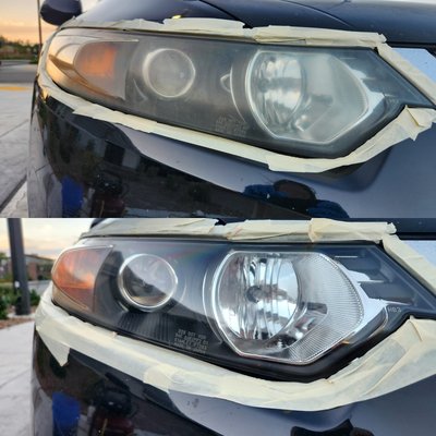 Headlight Restoration - Illuminate the night with our expert headlight restoration! Experience safer drives and a dazzling transformation as we bring back clarity and brilliance to your headlights. See the road ahead with confidence, and let your car shine bright like never before. Trust First Place Finish for all your headlight needs!