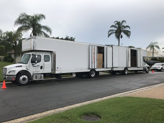 Boston to Florida long distance move. Delivery available in 2-3 business days. - We moved 2 26 foot trucks from New Hampshire, MA to Sarasota, FL All items were wrapped in heavy duty moving blankets, beds and tables were disassembled and put back together at destination. This job was completed within 3 business days!!! Boston to Florida long distance move. Delivery available in 2-3 business days. - We moved 2 26 foot trucks from New Hampshire, MA to Sarasota, FL All items were wrapped in heavy duty moving blankets, beds and tables were disassembled and put back together at destination. This job was completed within 3 business days!!!