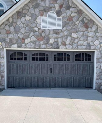 Classica Weathered Gray - Before and after pictures of this beautiful Classica in their new wood tone color Weathered Gray. The gray compliments the stone on the house so well! Classica Weathered Gray - Before and after pictures of this beautiful Classica in their new wood tone color Weathered Gray. The gray compliments the stone on the house so well!