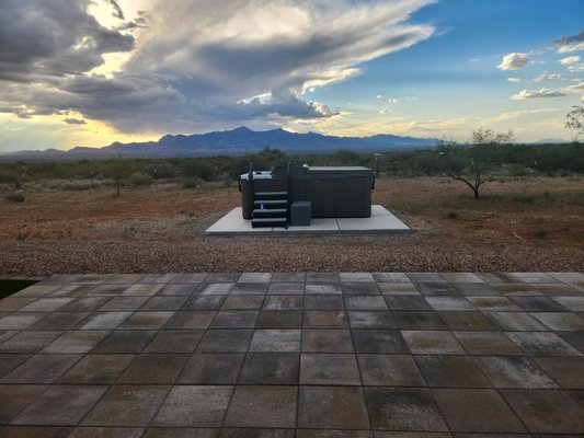 Pool deck in Bisbee AZ - A lady had contacted me through Yelp wanting a deck to be built with a ramp from her back patio. It took approximately 3 weeks to complete and she was very satisfied with the quote given and all of the work being performed. Pool deck in Bisbee AZ - A lady had contacted me through Yelp wanting a deck to be built with a ramp from her back patio. It took approximately 3 weeks to complete and she was very satisfied with the quote given and all of the work being performed.