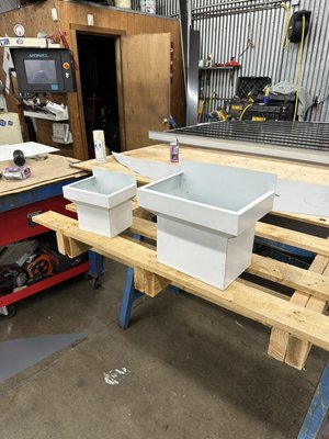 Custom Fabricated Gutter Supplies & Accessories - Collection boxes, funnel outlets, downspout cleanouts—we do it all!  Rely on Liberty Sheet Metals for all of your needs for gutter supplies and accessories.