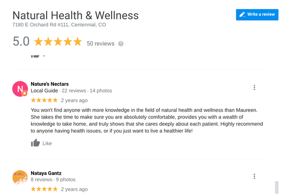 What Others Are Saying - Read what others' experience has been with us here at Natural Health & Wellness (NHW). We customize treatment based on you as an individual and recognize the differing needs of all who visit. Our healing center serving Greenwood Village, Centennial, & Denver is conveniently located in the Greenwood Medical Plaza Center Building on the 1st floor, Suite #111 What Others Are Saying - Read what others' experience has been with us here at Natural Health & Wellness (NHW). We customize treatment based on you as an individual and recognize the differing needs of all who visit. Our healing center serving Greenwood Village, Centennial, & Denver is conveniently located in the Greenwood Medical Plaza Center Building on the 1st floor, Suite #111