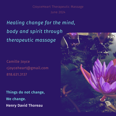 Walk in the Park in June - Healing change for the mind, body and spirit through therapeutic massage.