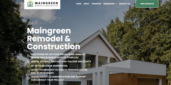 Website Design - Main Green Construction was looking for an update to their website.
We went ahead and completed a high-end design and added massive SEO to it to generate leads: https://maingreenconstruction.com/ Website Design - Main Green Construction was looking for an update to their website.
We went ahead and completed a high-end design and added massive SEO to it to generate leads: https://maingreenconstruction.com/