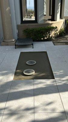 Spot Repair for Main Sewer Line - 4” cast iron spot repair, Descale, Hydro-Jetting, and 2-ways Clean Out access point installation for future maintenance.