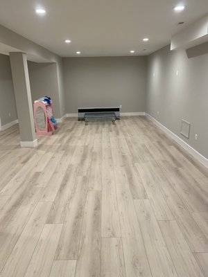 Luxury Vinyl Plank (LVP) - LVP installed in basement & steps. This beautiful product is from Coretec. Luxury Vinyl Plank (LVP) - LVP installed in basement & steps. This beautiful product is from Coretec.