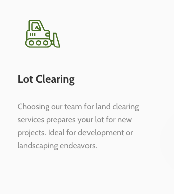 Lot Clearing - Call to schedule a free estimate!