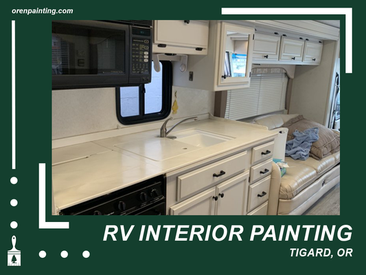 RV Interior & Cabinet Painting | Tigard, OR - RV cabinet painting project on a 1999 40 ft RV completed in Tigard, OR. RV Interior & Cabinet Painting | Tigard, OR - RV cabinet painting project on a 1999 40 ft RV completed in Tigard, OR.