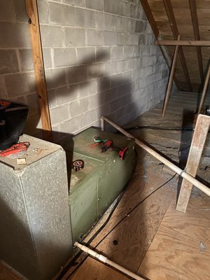 Air handler replacement. - Replaced old out of date air handler. Air handler replacement. - Replaced old out of date air handler.