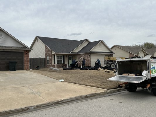 New Roof - A new roof was needed to this home because of hail damage. The added curb with the change in shingle color is amazing. New Roof - A new roof was needed to this home because of hail damage. The added curb with the change in shingle color is amazing.