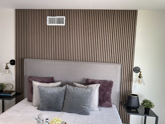 Bedroom Back Wall Installation - Acoustic Panel Installation in a bedroom Bedroom Back Wall Installation - Acoustic Panel Installation in a bedroom