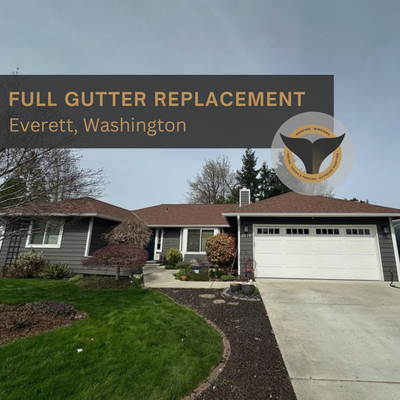 Full Gutter Replacement in Everett - This time, we completed a full gutter replacement for a home in Everett. The old gutters had really seen better days and were no longer doing their job of directing water away from the house. Our client needed a complete overhaul, so they reached out to us.
We made the process easy and convenient for them, starting with a free virtual estimate. Once they gave us the go-ahead, we got to work right away. It was great to earn their trust and help protect their home.
If you're thinking about replacing your gutters, we've got a straightforward process. We can provide estimates virtually or in person, whichever works best for you.
Give us a call at 425-584-6722 to get started on your gutter project and stay ahead of the rainy season. Full Gutter Replacement in Everett - This time, we completed a full gutter replacement for a home in Everett. The old gutters had really seen better days and were no longer doing their job of directing water away from the house. Our client needed a complete overhaul, so they reached out to us.
We made the process easy and convenient for them, starting with a free virtual estimate. Once they gave us the go-ahead, we got to work right away. It was great to earn their trust and help protect their home.
If you're thinking about replacing your gutters, we've got a straightforward process. We can provide estimates virtually or in person, whichever works best for you.
Give us a call at 425-584-6722 to get started on your gutter project and stay ahead of the rainy season.