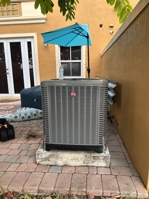 Brand new Rheem unit replacement.. - Old unit was leaking all over the heater and down floor… Brand new Rheem unit replacement.. - Old unit was leaking all over the heater and down floor…