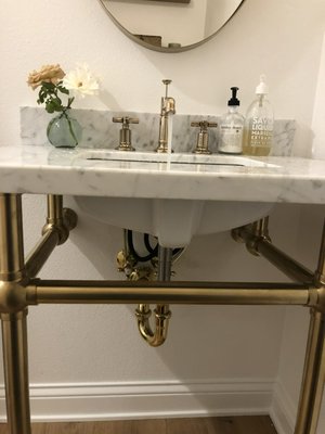 Installing a bathroom sink - Couple of projects done Installing a bathroom sink - Couple of projects done